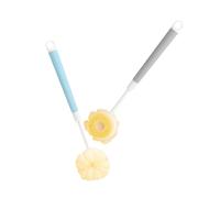 ERINGOGO 2pcs Retractable Long Handle Shower Brush Soft Bristle Back Scrubber and Lotion Applicator for Wet Dry Use Bath Brush for Men and Women