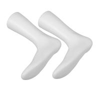 ERINGOGO 2pcs Reusable Female Foot Mannequin Model for Sock Shape Maintenance and Shoe Support Lightweight Plastic Foot Mold for Adult Women Display and Shoe Fillers