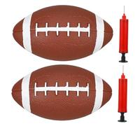 ERINGOGO 2Pcs Rugby Ball Training Footballs with Hand Stitched Laces for Preschool Boys and Team Sports Outdoor Play