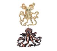 ERINGOGO 2pcs Rustic Octopus Cabinet Knobs Zinc Alloy Drawer Pulls for Cabinets Wardrobes and Dressers Easy Installation Coastal Nautical Beach House Decor