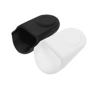ERINGOGO 2pcs Saxophone Mouthpiece Caps Rubber Protector Kit for Alto Saxophone and Clarinet Soft Rubber Guard Preventing Scratches and Dust Black and White Covers for Musicians