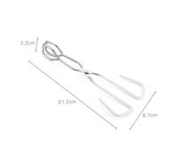 ERINGOGO 2pcs Scald Food Clamp Kitchen Tongs with Wide Grip and Long Handles for BBQ Bread Sausages Indoor Cooking Outdoor Barbecue Salad Serving Heat Resistant Black and White Clips