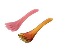 ERINGOGO 2pcs Scalp Massager Comb Portable Resin Head Tool for Relaxation Fiveprong Guasha Design for Enhanced Sleep Quality and Wellbeing Easy to Use for Go Massage