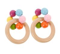 ERINGOGO 2pcs Sensory Hand Rattles for Soft Clutching Shake with Patterns to Enhance Eye Skills and Soothe Separation Anxiety Promotes Hand-Eye Coordination and Early Development