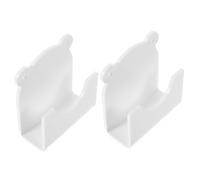 ERINGOGO 2PCS Shower Curtain Rod Holder with Curved Groove for Reliable Stability Bathroom and Closet Pole Brackets Wide Application for Kitchen Living and Laundry