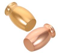 ERINGOGO 2pcs Small Metal Pet Urns with Paw Print Mini Dog Ashes Holders for Cremation Keepsake Compact Multifunctional Storage Box for Puppy Fur Tooth Memorial Elegant Gold and Rose Gold
