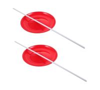 ERINGOGO 2pcs Spinning Plate for Circus Carnival Plates Juggling Kit Juggling Disc Stage Outdoor Red Plastic