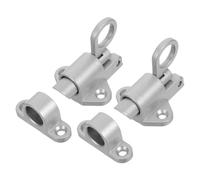 ERINGOGO 2pcs Spring Loaded Latch Lock, Aluminum Alloy Self-Locking Bolt Pin, Silver, Silent Operation, for Wood Doors, Frames, Home and High Traffic Areas