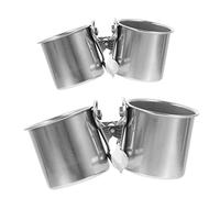 ERINGOGO 2Pcs Stainless Steel Bird Feeder Bowls with Clips for Parrots and Small Pets Stable Cage Mounted Food Cups Raised Design for Comfortable Feeding of Doves Pigeons Finches Hamsters