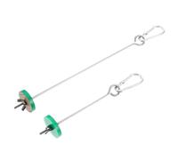 ERINGOGO 2pcs Stainless Steel Bird Fruit Forks with Small and Large Sizes, Parrot Skewer Holder for Bird Food Treats, Sturdy Feeding for Parakeets and Conures