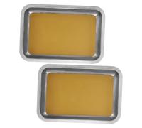 ERINGOGO 2pcs Stainless Steel Dissection Tray with Wax Coating Biology Lab Pan Educational Tool for Middle High School Science Classes and Medical Laboratories