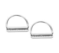ERINGOGO 2pcs Stainless Steel Diving Weight Belt Keepers with Knurled Grip and D Ring Durable Scuba Diving Buckles for Secure Underwater Gear Attachment and Outdoor Activities