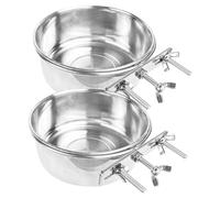ERINGOGO 2pcs Stainless Steel Pet Bowls for Cats and Puppies Non Magnetic Food and Water Dishes Smooth Surface with Three Design Practical Household Feeding Kit