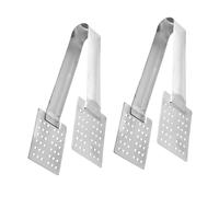 ERINGOGO 2pcs Stainless Steel Tea Bag Clips Portable Food Clamp Tong with Ergonomic Grip for Tea Bags Ice Cubes Multi Use Kitchen Accessories Easy to Clean