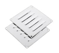 ERINGOGO 2pcs Stainless Steel Venting Panels for Fire Pit and BBQ Grill High Temperature Resistant Stove Vent Covers with Advanced Airflow Design for Enhanced Combustion and Efficient Heat