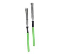 ERINGOGO 2pcs Steel Drum Brushes Wooden Handles Wire Brushes for Jazz Drums Excellent Balance for and Articulation Compact Design for