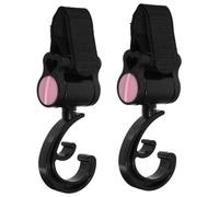 ERINGOGO 2pcs Stroller Hooks Pram Carabiner Heavy Duty Bag Hook Rotating Stroller Accessory