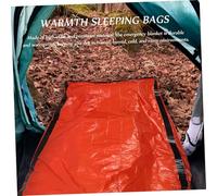 ERINGOGO 2pcs Survival Sleeping Bags with Compact Storage Bag for Camping and Outdoor Use Bright Orange for Easy Rescue