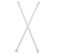 ERINGOGO 2pcs Tension Curtain Rods No Drill Telescopic Poles for Indoor Windows Shower Curtain Rails Multipurpose Rods with Strong Load Bearing and Break Resistance White