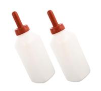 ERINGOGO 2pcs Thickened Vertical Calf Feeding Bottle with Rubber Nipple Animal Nursing Feeder for Newborn Lambs Goats and Calves Space Saving Design for Farm Use