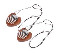 ERINGOGO 2pcs Tone Mini Kalimba Thumb Piano Portable Finger Instrument Heart Shaped Design for Beginners Teens Adults Travel Relaxation Music Tool