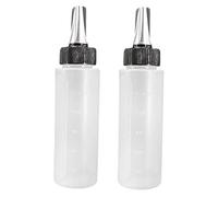 ERINGOGO 2PCS Transparent Hairdressing Applicator Bottles with Graduated Scale Leak Squeeze Bottles for Precise Hair Dyeing Perming and Beauty Treatments Salon Home Use