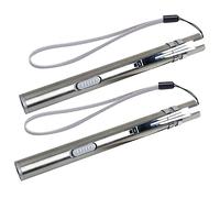 ERINGOGO 2pcs USB Charging Medical Pen Lights Stainless Steel LED Exam Torch with White Yellow Light for Doctors Nurses Portable Diagnostic Lamp