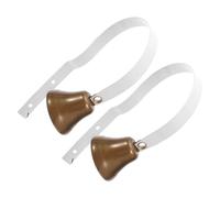 ERINGOGO 2pcs Vintage Wall Mounted Metal Dog Door Bells for Puppy Potty Training Communication Weatherproof Cast Metal Dog Doorbell with Playful Canine Design for Indoor Outdoor Use