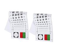 ERINGOGO 2pcs Visual Eye Test Charts for Wall Mount Reusable Eyesight Examination Charts for Home Clinic Kindergarten Tear-resistant Material Accurate Vision Screening Tools