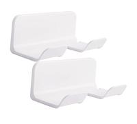 ERINGOGO 2pcs Wall Mounted Hair Dryer Holder Punch Bathroom Rack Non Slip Hair Dryer Stand Organizer for Bedroom Washroom Barbershop