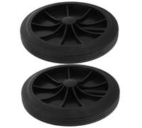 ERINGOGO 2Pcs Waste Can Replacement Wheels Rubber Trash Bin Pulley Accessories Lightweight Wear Resistant Plastic Spare Parts for Covered Wheelie Bins