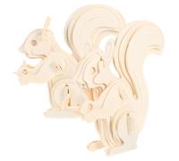 ERINGOGO 2pcs Wooden Animal Puzzle Model DIY Self-assembling Squirrel Jigsaw for Cognitive Development and Hand-eye Coordination Educational gift for for for for for for