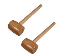 ERINGOGO 2pcs Wooden Crab Mallets Beech Seafood Crackers with Smooth Finish for Lobster Crab Shell Cracking and Crafting Comfortable Handle Kitchen Tool