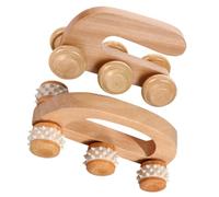 ERINGOGO 2pcs Wooden Foot Massage Roller Tool for Back Relief Acupoint Stimulation and Manual Therapy Massager for Shoulder Neck Waist