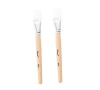 ERINGOGO 2pcs Wooden Handle Face Mask Brush for Facial and Eye Mask Application for DIY Skin Care and Professional Use Random Color