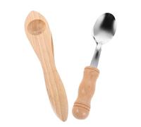 ERINGOGO 2pcs Wooden Percussion Spoons Traditional Montessori Rhythm Instruments with Smooth Handles Warm Tone Folk Musical for Parties Family Bonding and Educational Play