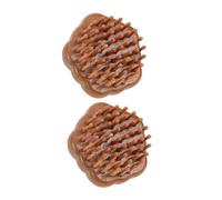 ERINGOGO 2pcs Wooden Scalp Massager Comb Fine Teeth Sandalwood Hair Brush Deep Cleansing Meridian Massage Tool for Men Women Portable Comfortable Grip Hair Growth