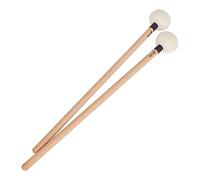 ERINGOGO 2pcs Wooden Tuning Drumsticks with Felt Heads for Percussion Instruments, Black Handle, Practical Design with Long Lifespan, for Drummers and Live Performances