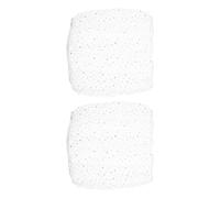 ERINGOGO 2Pcs Xl Bird Cage Protector Mesh Covers with Elastic Edging, Parrot Cage Seed Catcher Netting Skirt, White Star Moon Pattern, Fits Perimeter 150-210Cm, Height 35Cm, Dust and Dirt