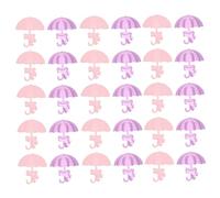 ERINGOGO 3 Packs Shower Confetti Umbrella Shape Party Decor in Cream Pink and Safe Premium Plastic Material Bright Stylish Table Decoration for Gender Reveal and Celebration