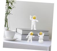 ERINGOGO 3 Pcs Astronaut Figurines Small Gold Space-themed Sculptures Desktop Decor for Bedroom Office Unique Spacemen Ornaments Novelty Space Shuttle Accessories