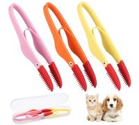 ERINGOGO 3 Pcs Dog Eye Cleaner with Soft Brush Heads for Tear Stain Removal Comfortable Non Slip Handle Multi Pet Use for Dogs Cats Rabbits and Rats Compact Design with Storage Box