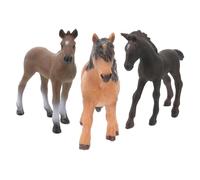 ERINGOGO 3 Pcs Hand Painted Realistic Horse Models Cognitive Playthings Educational for Lightweight Animal Figures for Learning and Imaginative Play