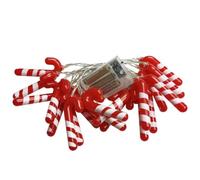 ERINGOGO 30-LED Christmas Lamp String Red Candy Cane Small LED String Lights Battery Powered Outdoor Garden Party Decoration