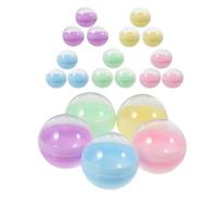 ERINGOGO 30pcs 75mm Half- Macaron Color Vending Capsules Balls, Round Plastic Empty Containers for Gumball Machines, DIY Craft Supplies, Party Favors, Classroom Prizes