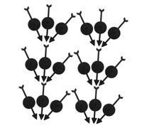 ERINGOGO 30pcs Black Plastic Rotating Arrows for Board Games Precise Game Pointers for DIY Replacement for Parties and Classrooms