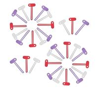 ERINGOGO 30pcs Metal Toothpaste Squeezer Tube Roller Dispenser Set with Manual Tube Keys Bathroom Toothpaste Saver Clips in Silver Red and Purple for Home and Travel Use