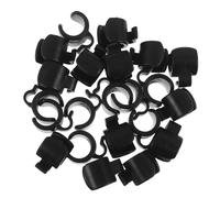 ERINGOGO 30pcs Microphone Cable Clips for Mic Stand Pole Plastic Wire Organizer with Firm Grip Weather-resistant Cord Holders for Phone Stand Tripod and Live Broadcast Equipment
