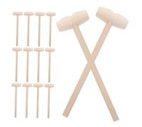 ERINGOGO 30pcs Mini Wooden Mallet Hammer for Solid Wood Flathead Hammers for Cracking Chocolate Classroom Play Cake Parties and Festival Decorations