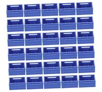 ERINGOGO 30pcs Miniature Plastic Beer Crates for Dollhouse Mini Storage Baskets for Pretend Play Craft Organization and Mini Scenery Accessories